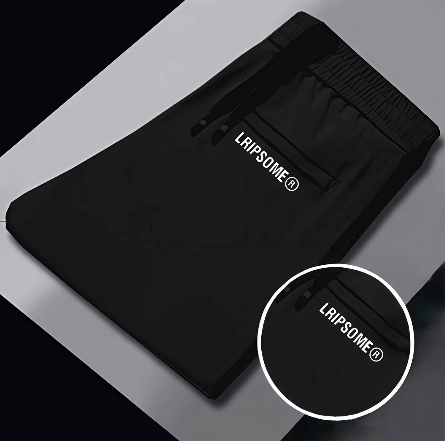 Lripsome Solid Men Black Track Pants - Image 3