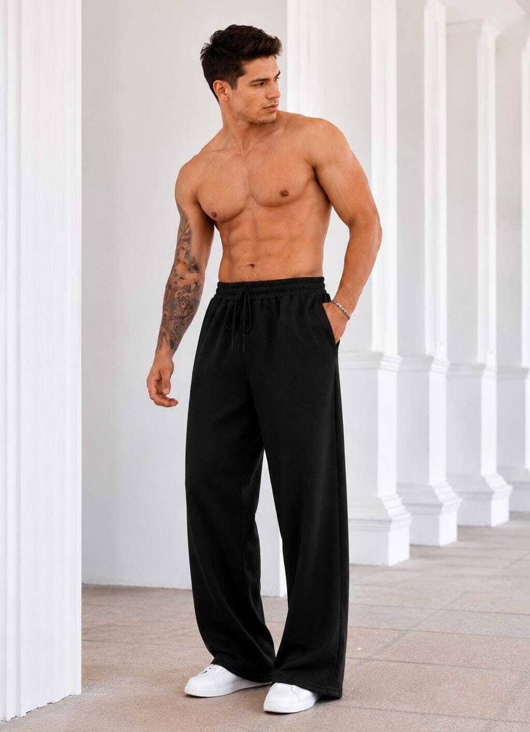 PEZOZ Men Black Track Pants - Image 4