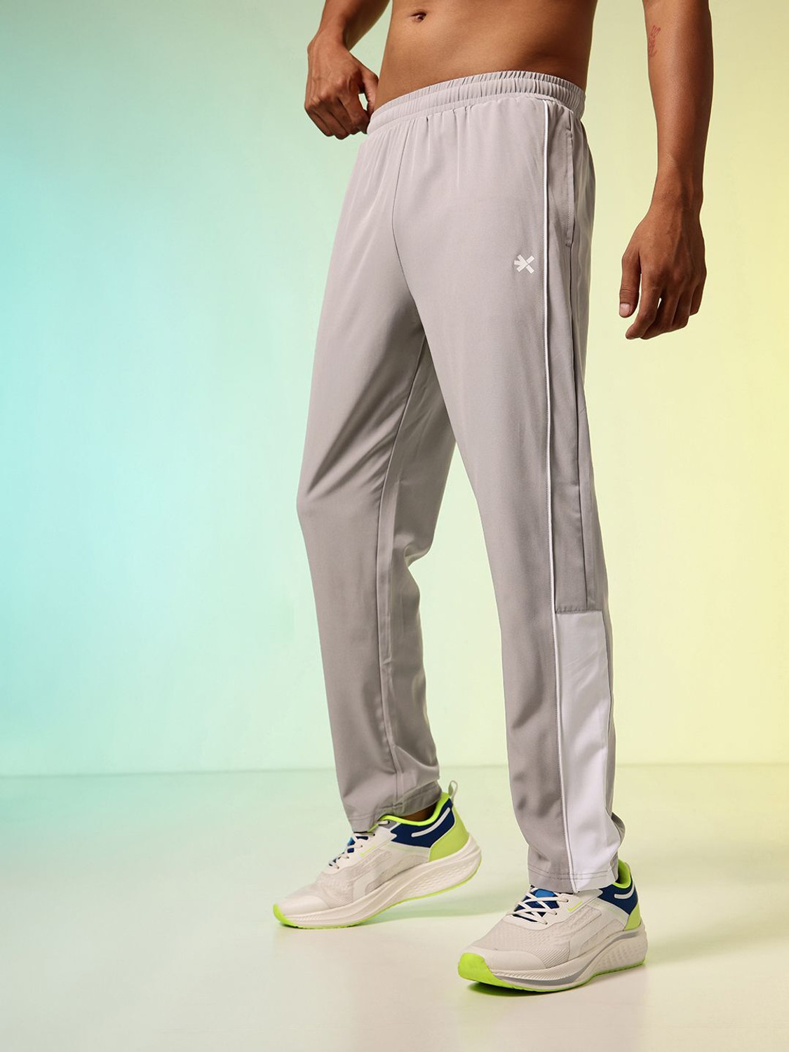 Image of HRX by Hrithik Roshan Solid Men Grey Track Pants