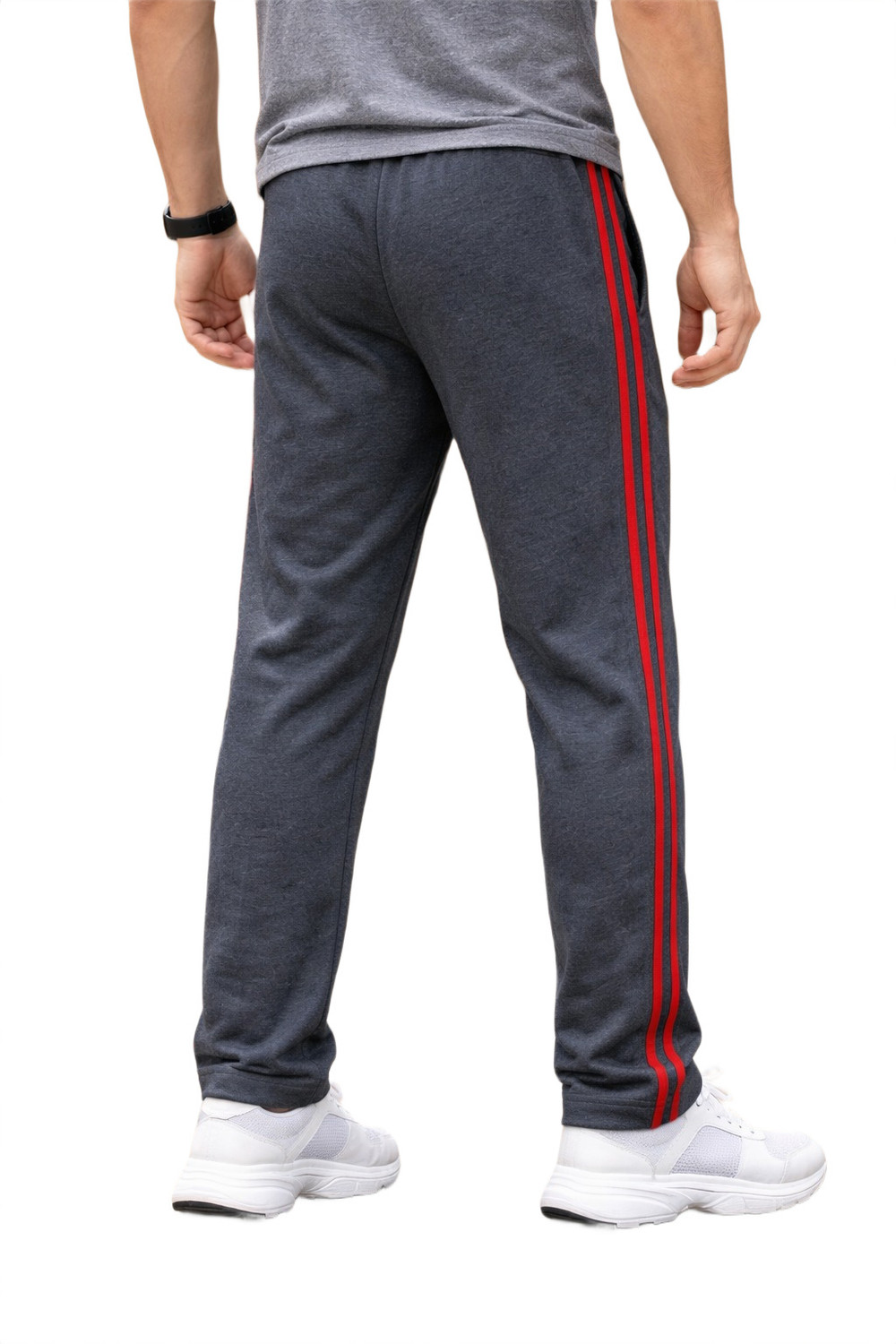 Image of Diwazzo Pack of 2 Men Solid Grey, Light Blue Track Pants