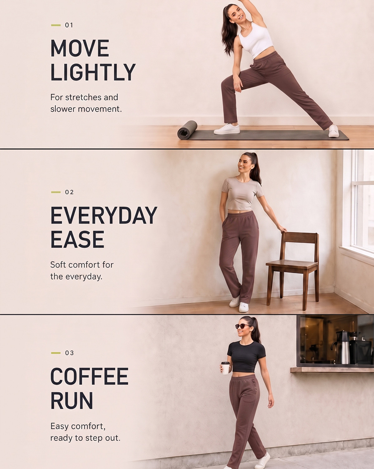 Image of NOBERO Solid Women Brown Track Pants