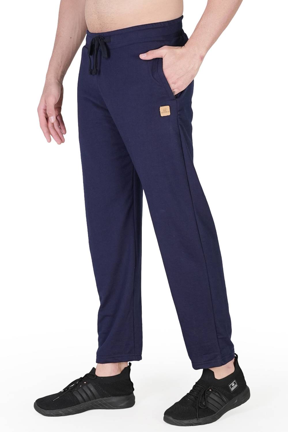 BAGGYBEAR Solid Men Blue Track Pants