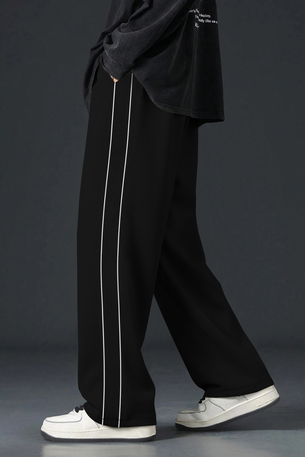 Image of KAJARU Solid Men Black Track Pants