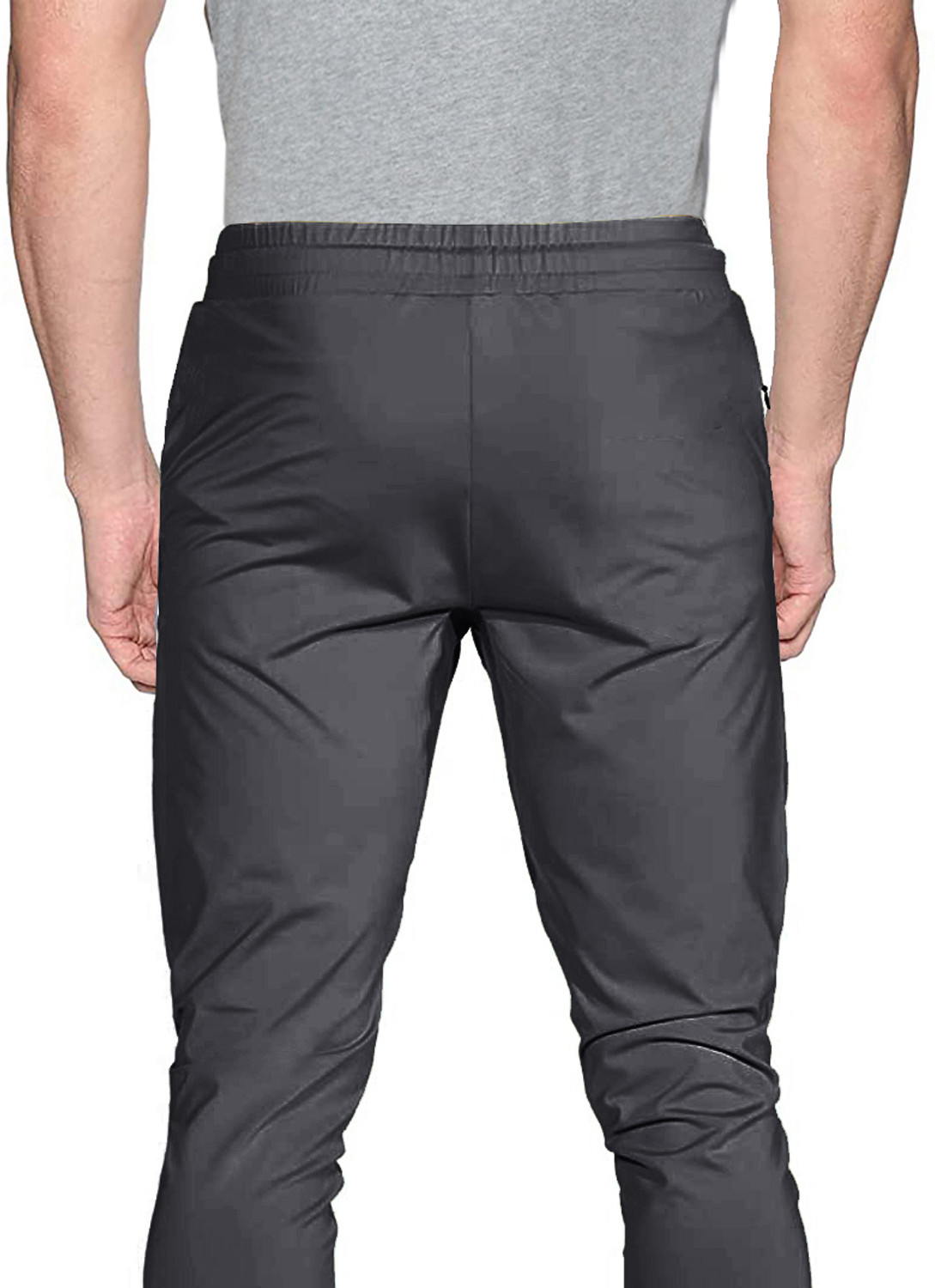Image of AVOLT Solid Men Grey Track Pants