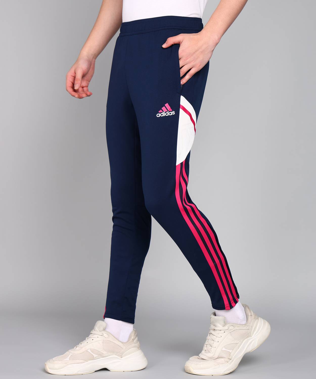 ADIDAS Solid Men Blue Track Pants