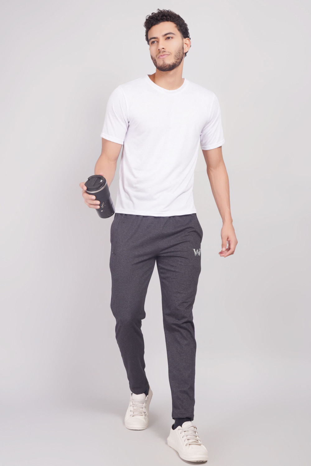 Image of WILD CAMO Solid Men Blue, Grey Track Pants