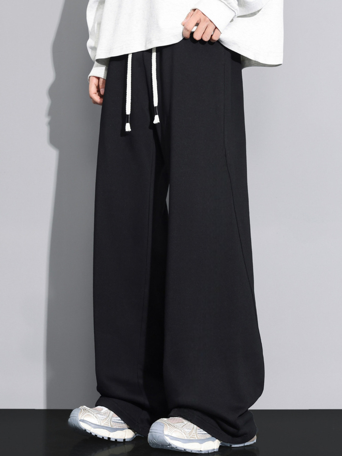 Image of Dockstreet Solid Men Black Track Pants