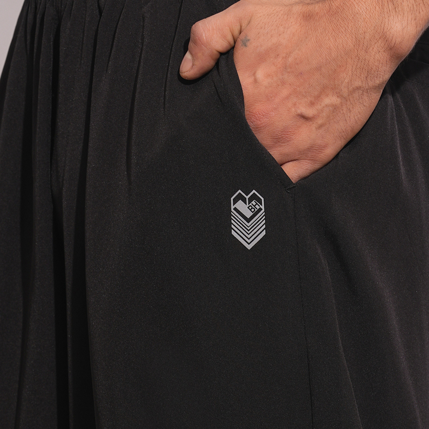 Image of BEING HUMAN Black Easy Fit Chinos For Men By Being Human Clothing Solid Men Black Track Pants