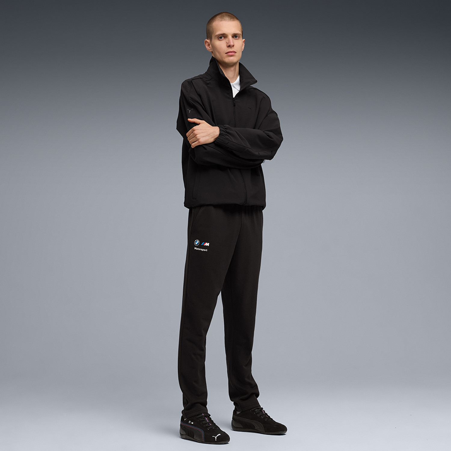 Image of PUMA Solid Men Black Track Pants