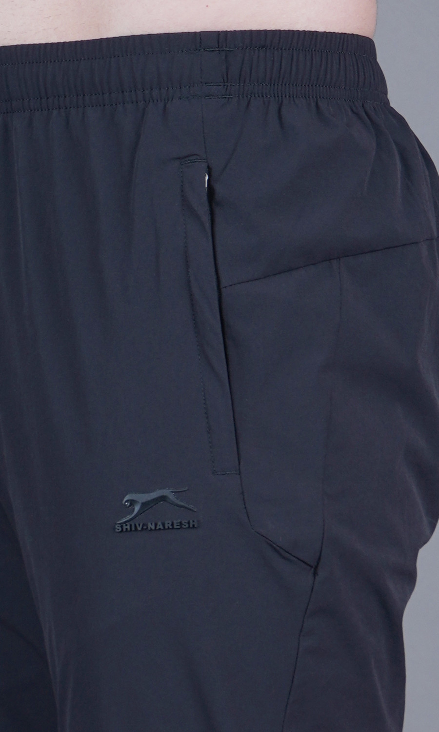 Image of Shiv Naresh Men Solid Blue Track Pants