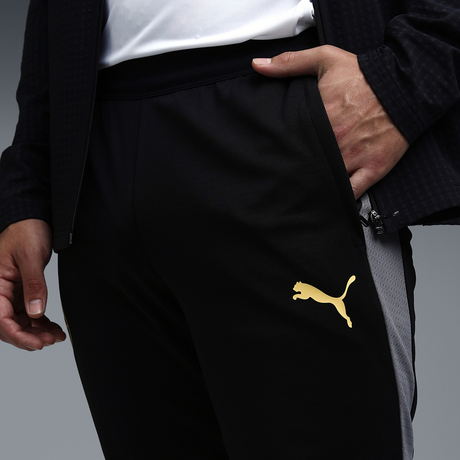 Image of PUMA Printed Men Black Track Pants