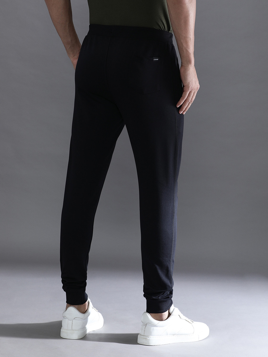 Image of CROCODILE Solid Men Black Track Pants