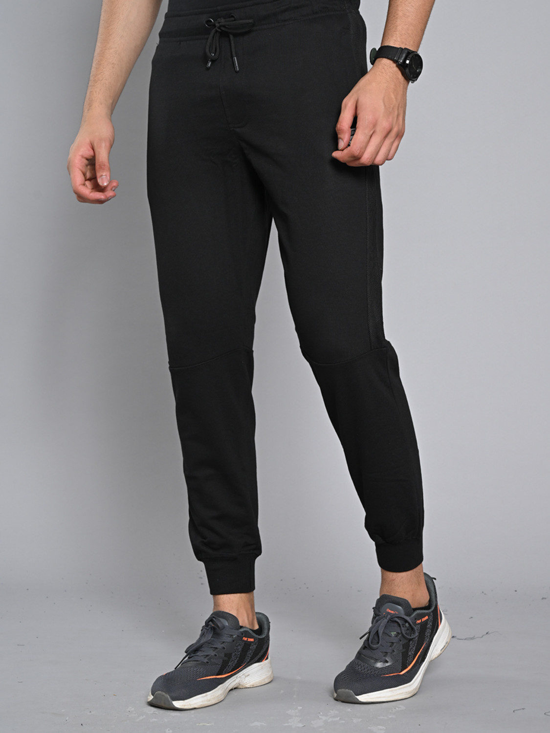 Image of KILLER Self Design Men Black Track Pants