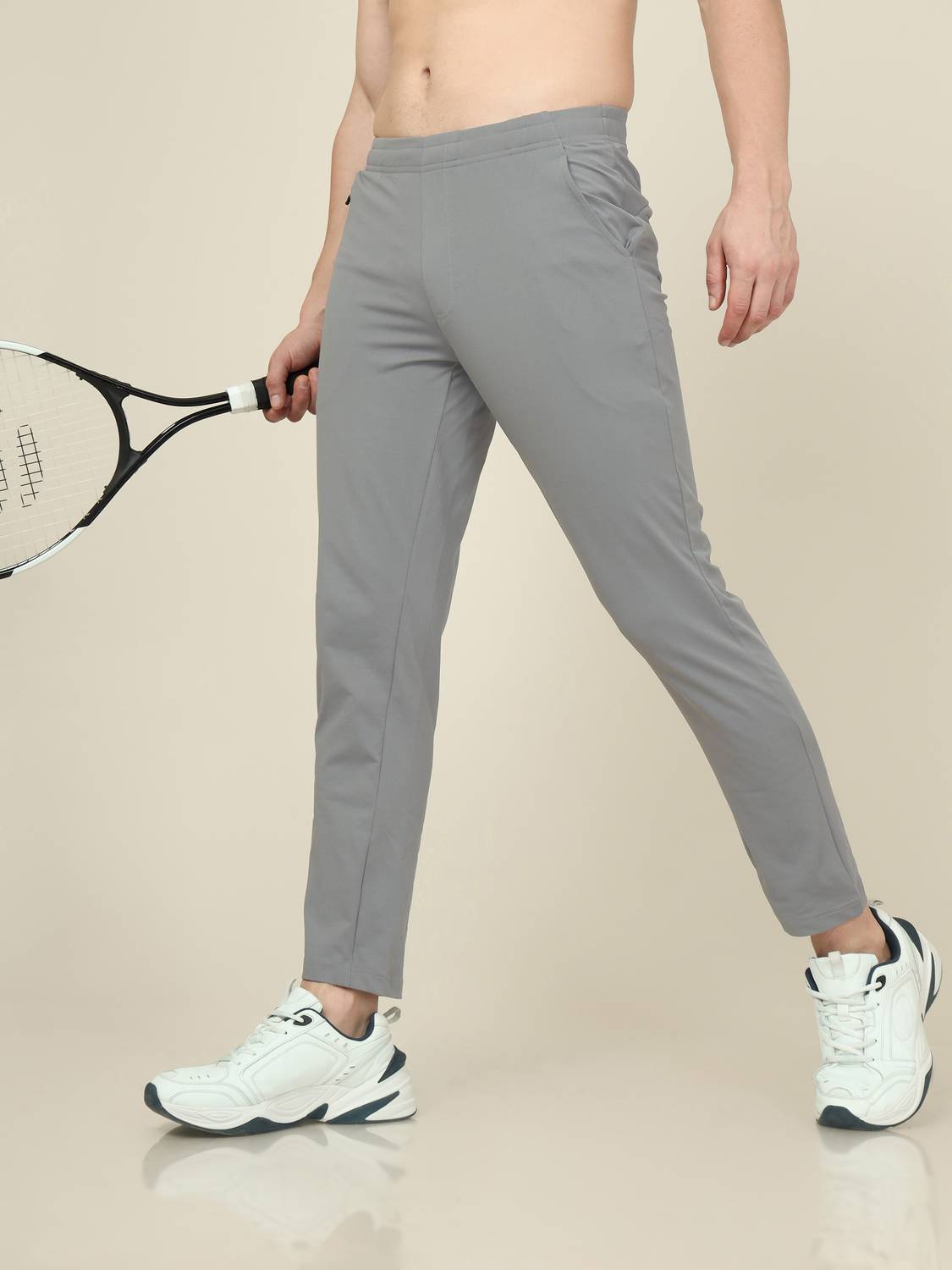 TECHNOSPORT Men Grey Track Pants - Image 1