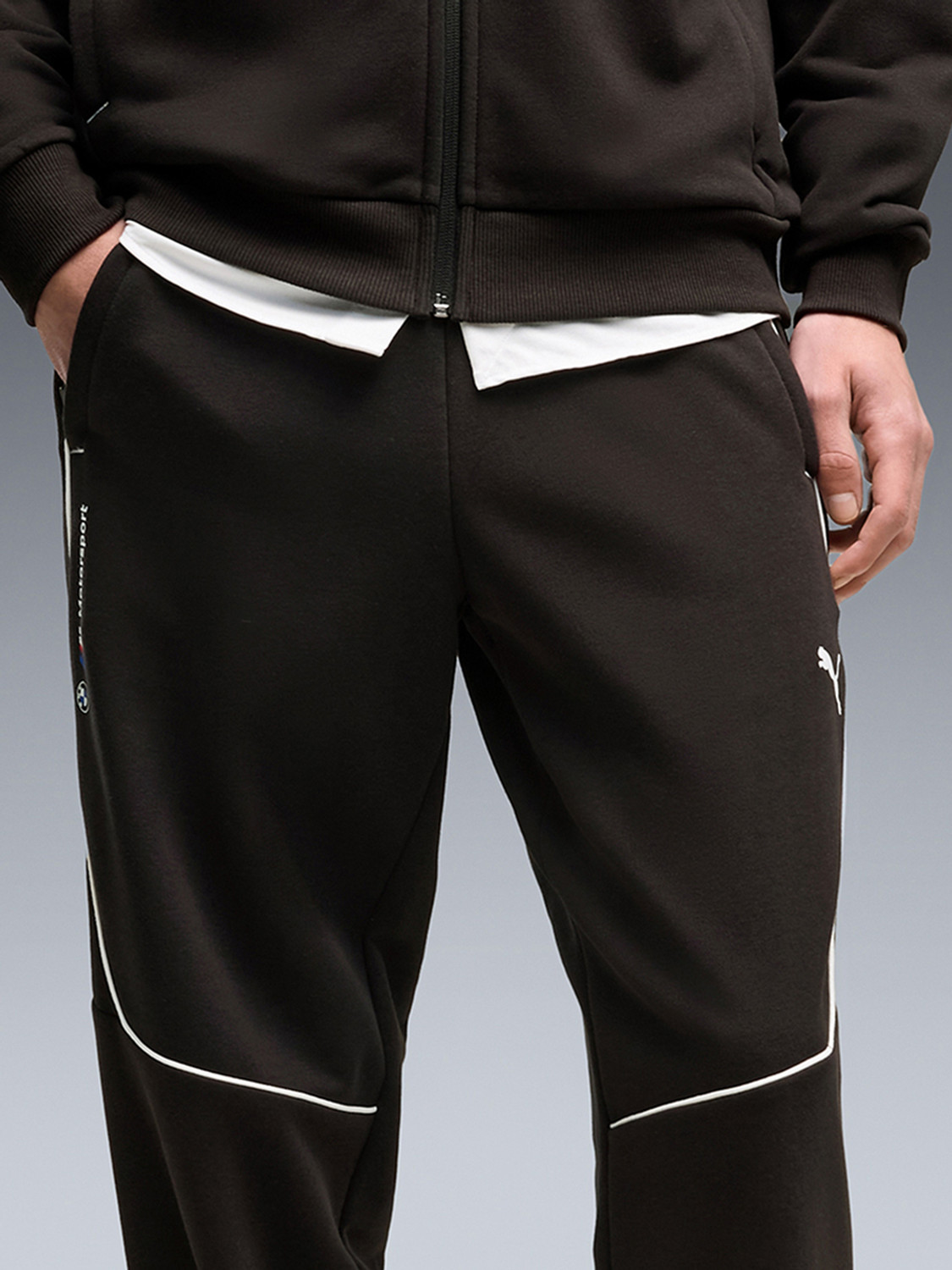 Image of PUMA Striped Men Black Track Pants