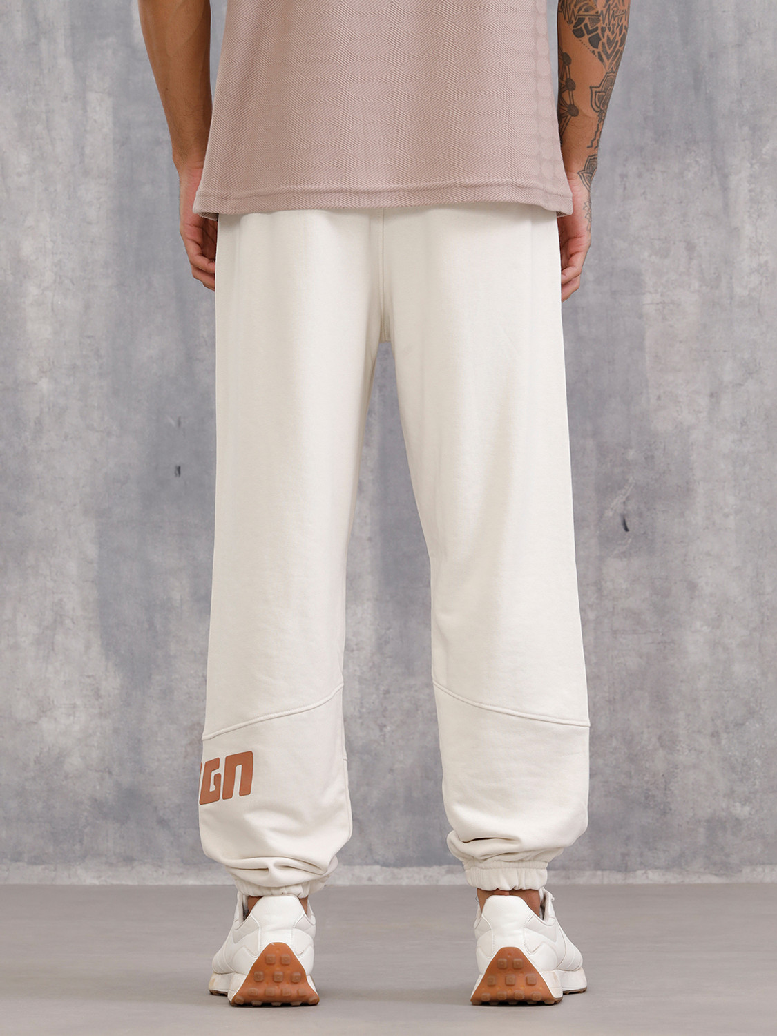 Image of WROGN Solid Men White Track Pants