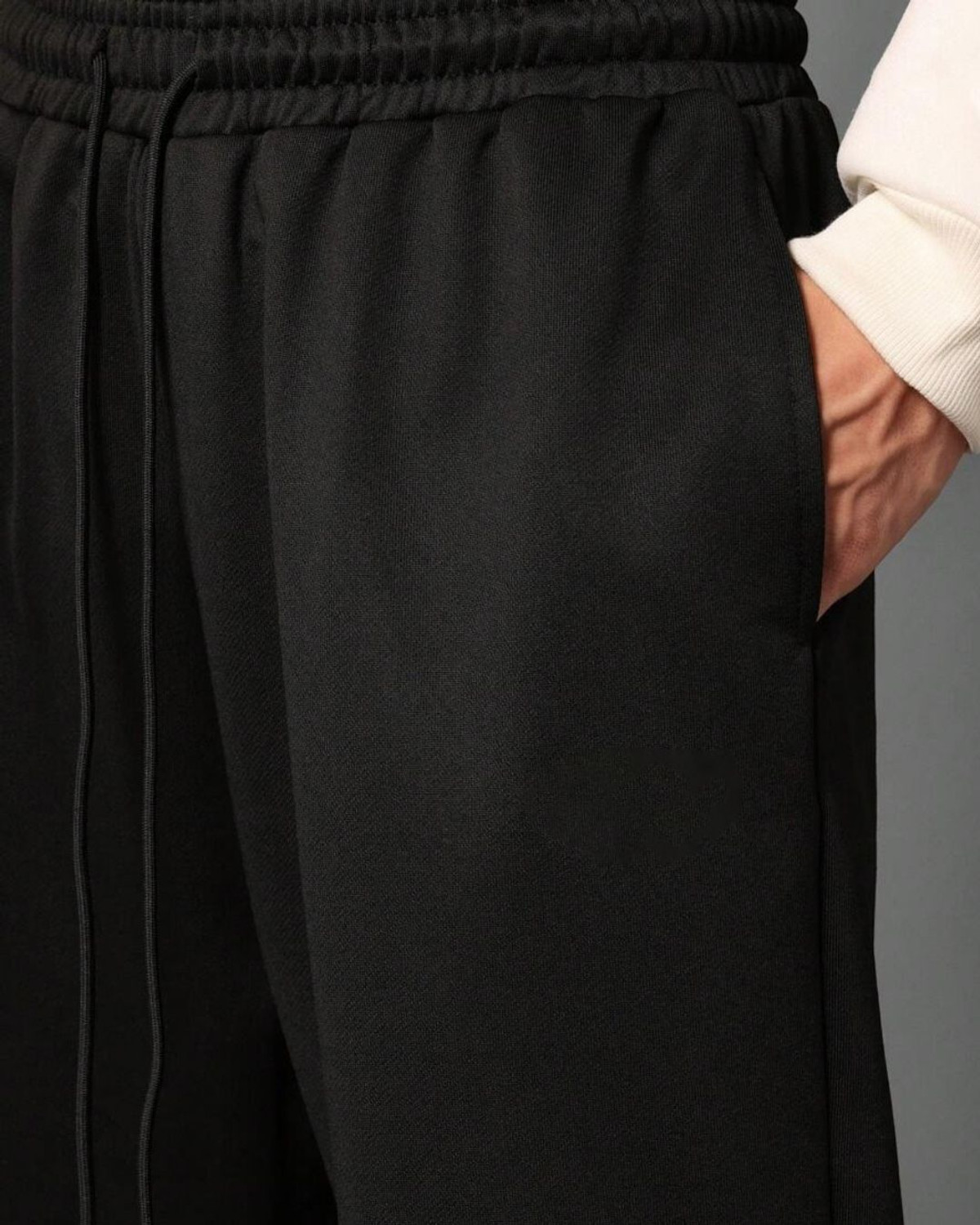 Image of Cloth N Code Solid Men Black Track Pants