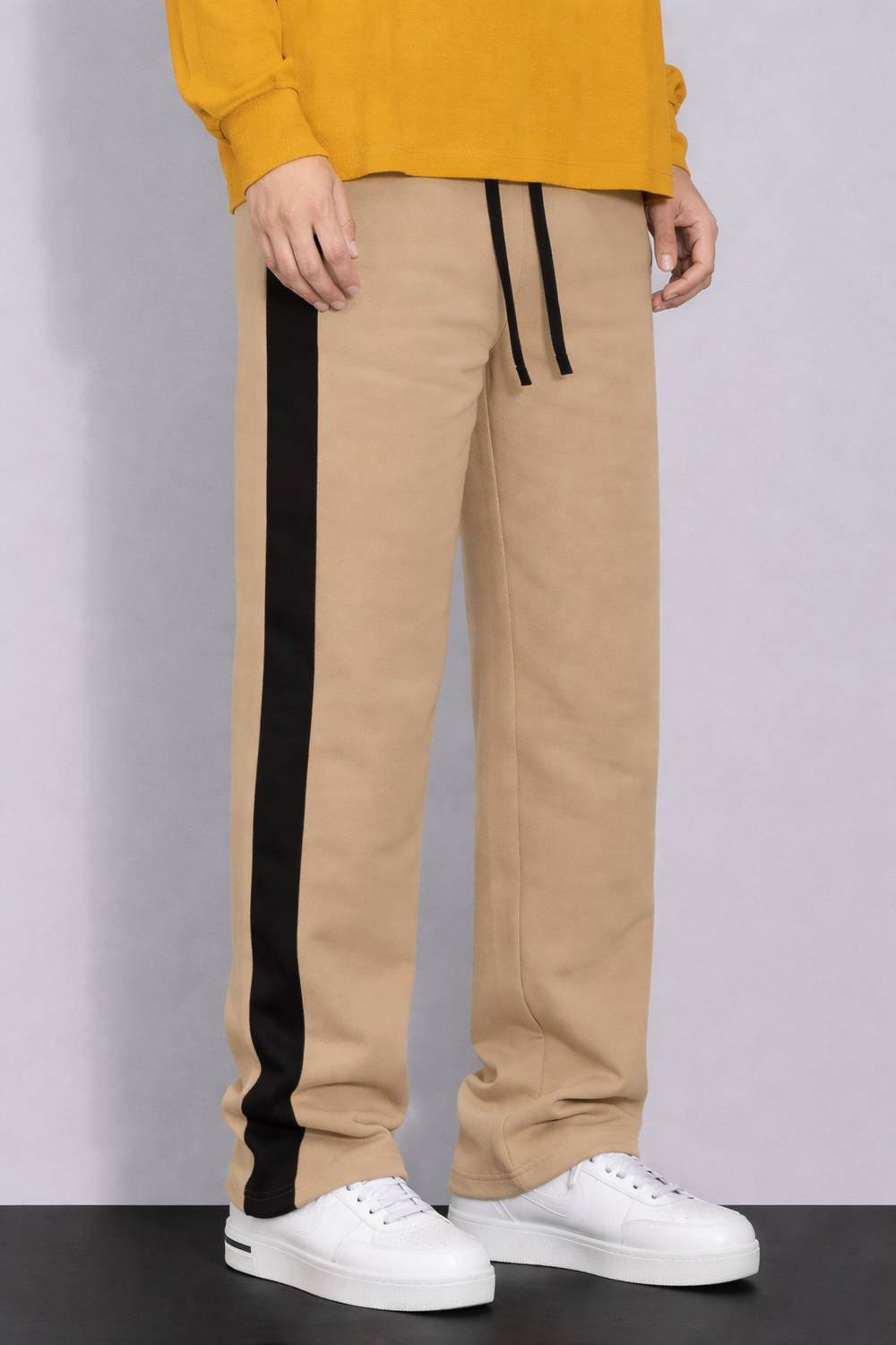 COMBRAIDED Men Gold, Black Track Pants - Image 4
