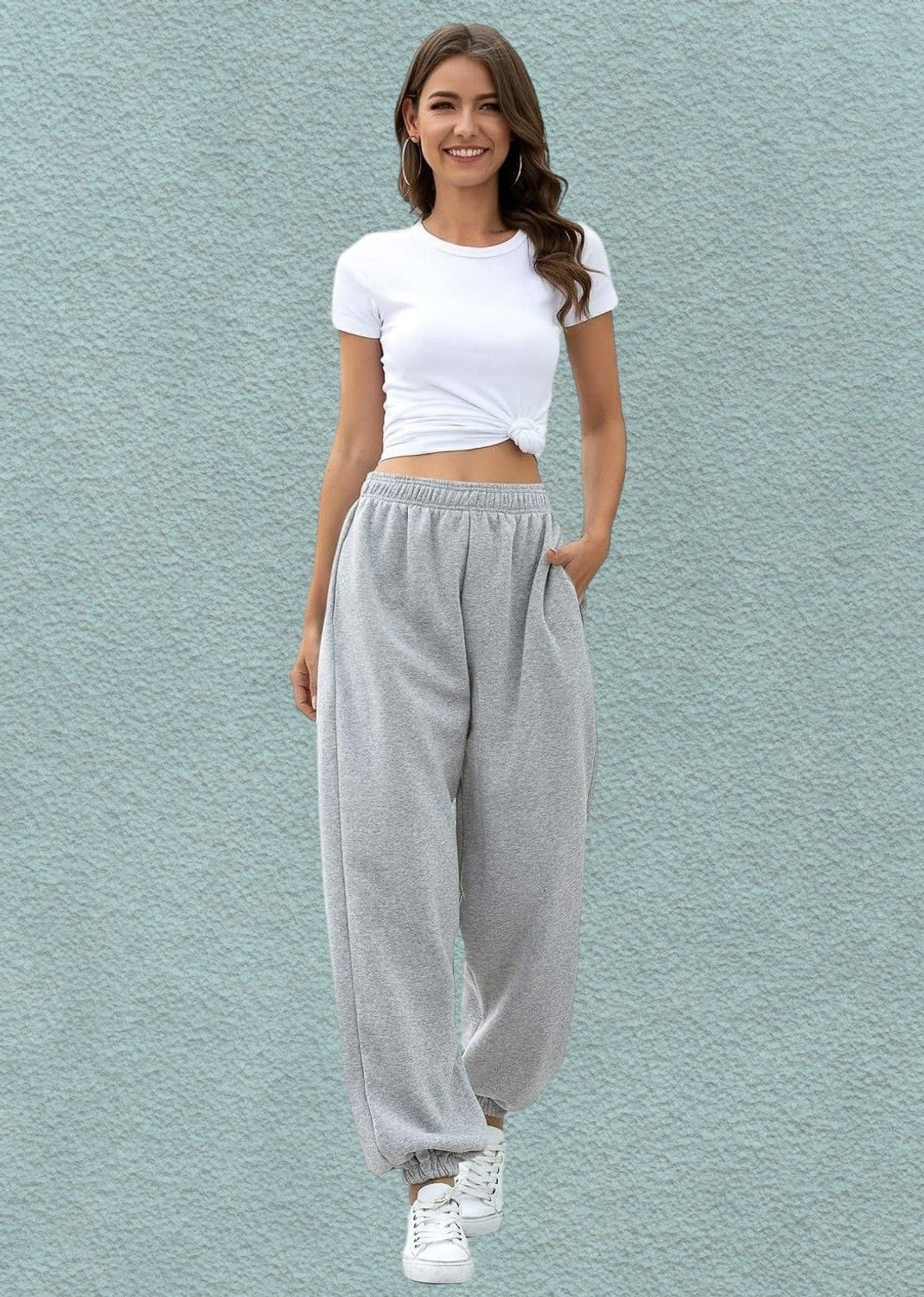 Image of Q-Rious Relaxed Women Grey Trousers