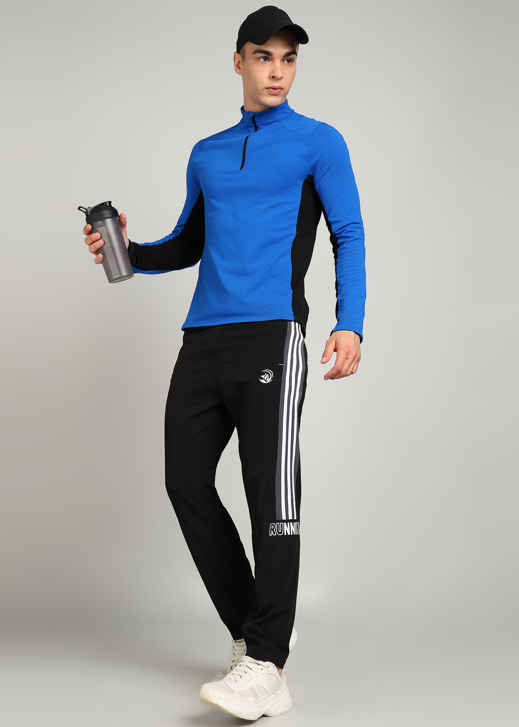 Image of GNOCKFACE Striped Men Black Track Pants