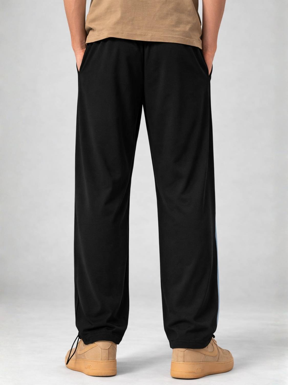 Jump Cuts Men Black, Grey Track Pants - Image 3