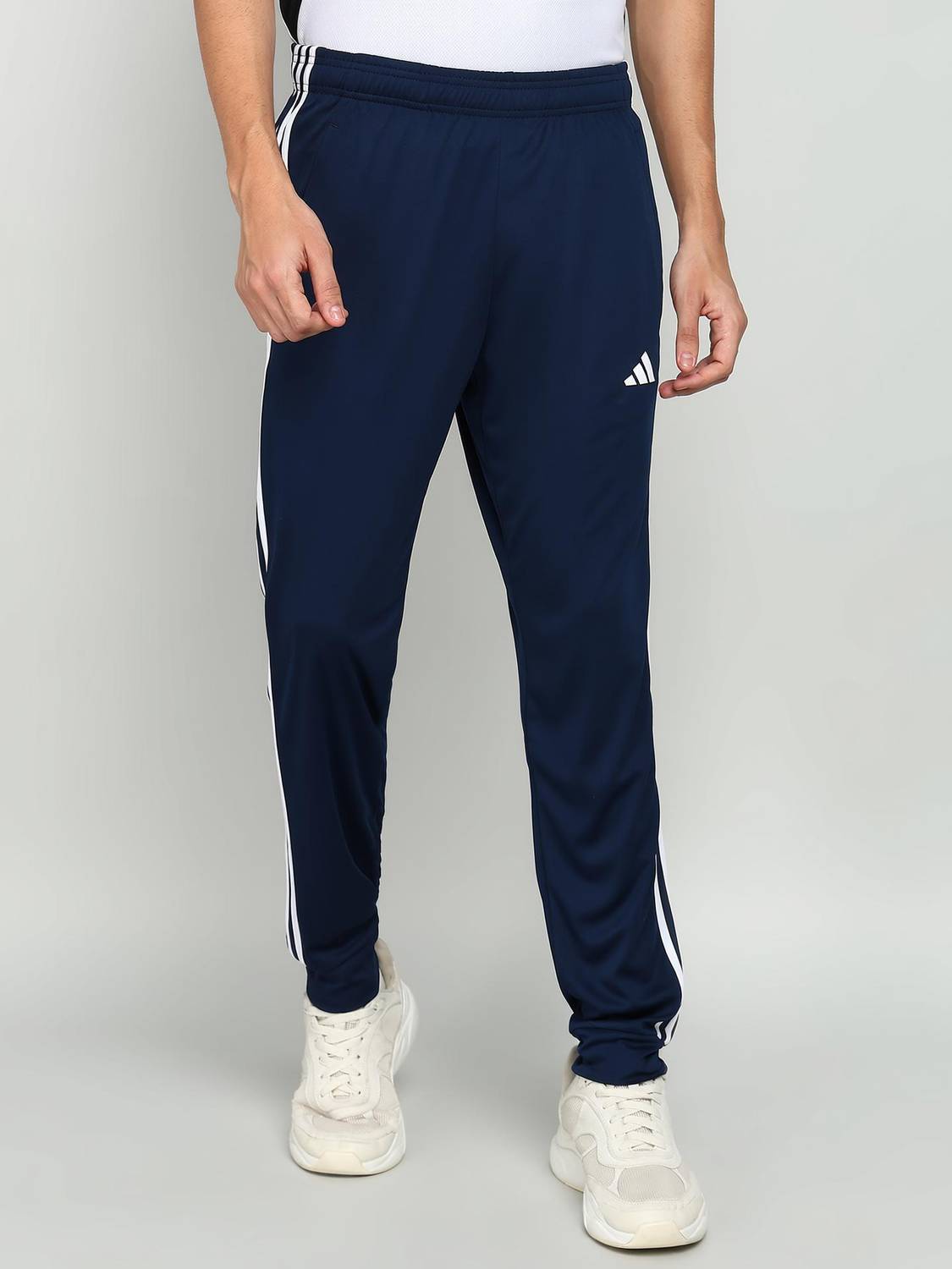ADIDAS Striped Men Blue Track Pants