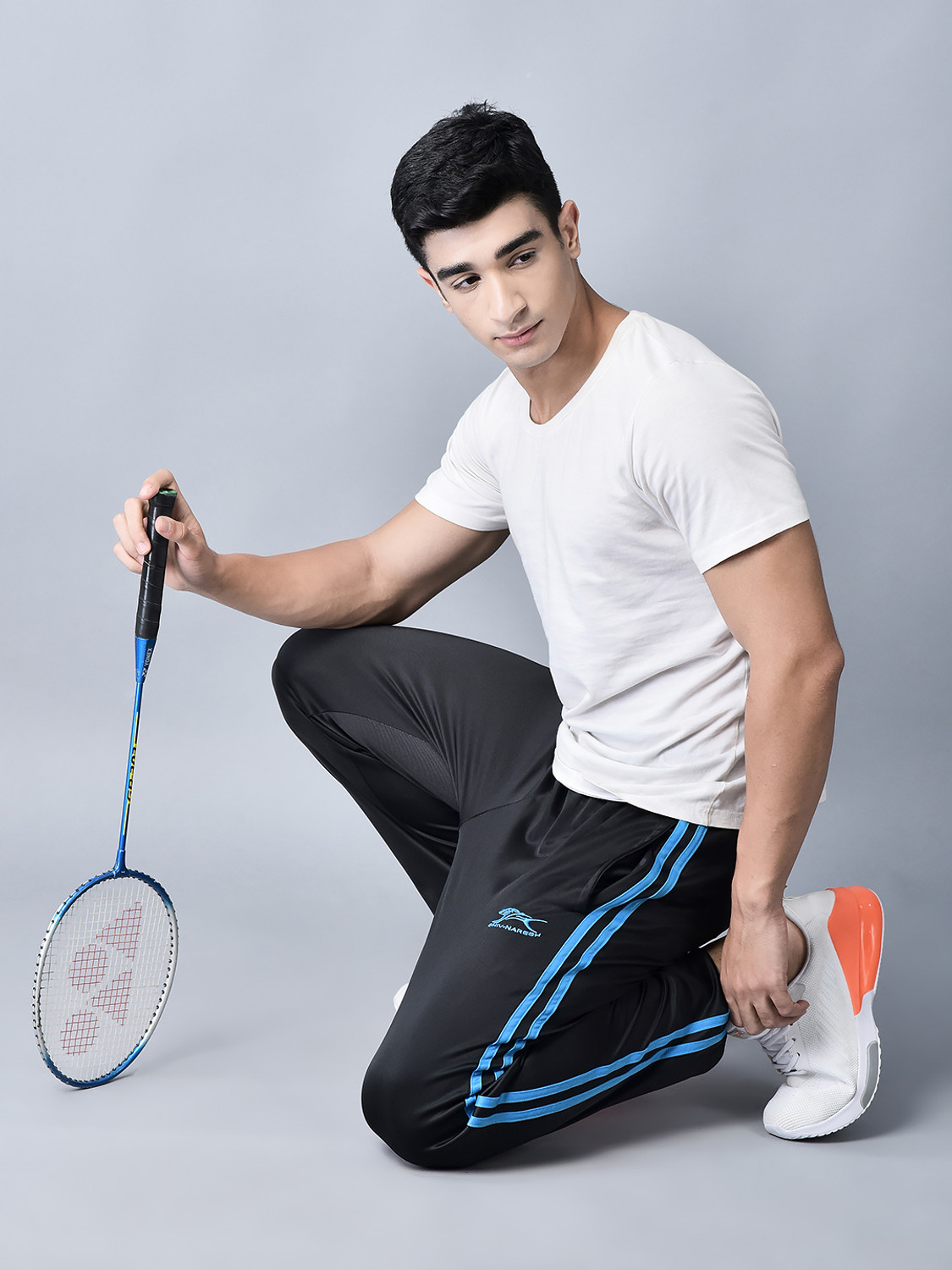 Image of Shiv Naresh Striped Men Black Track Pants