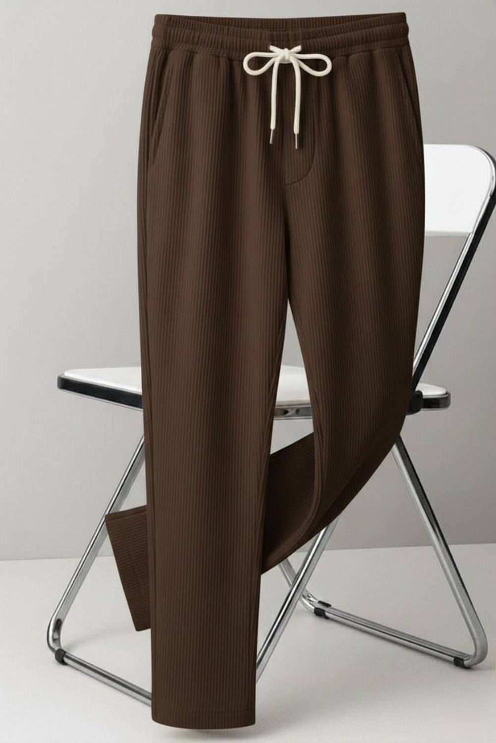 rk hub Solid Men Brown Track Pants