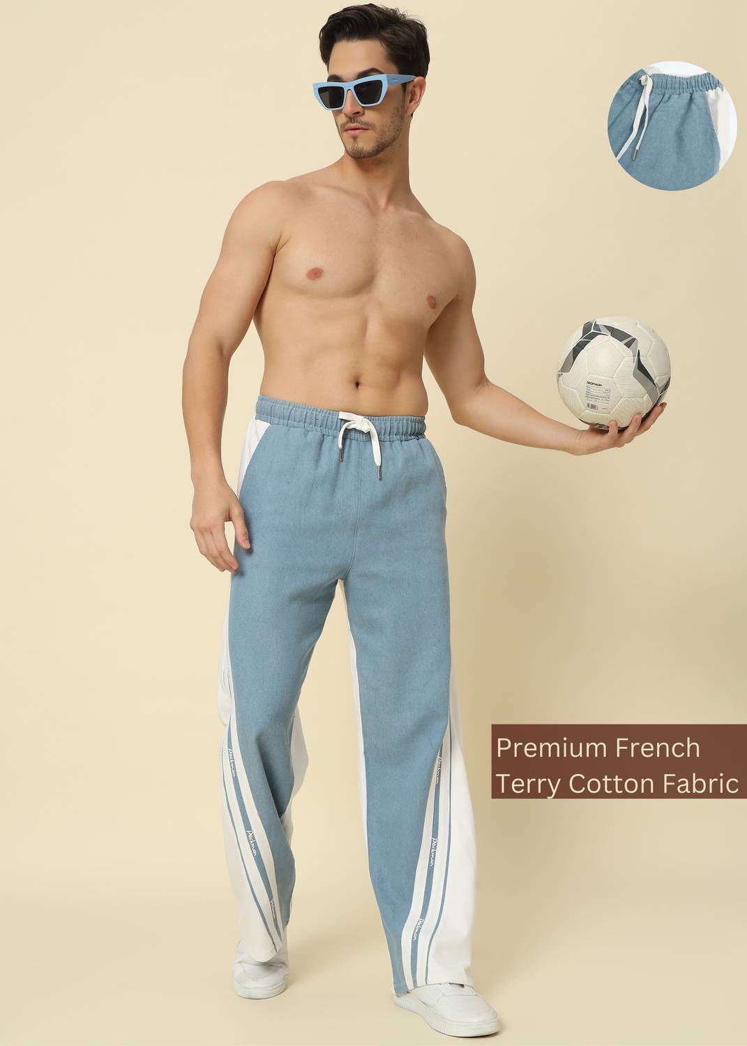 PockMAN Men White Track Pants - Image 1