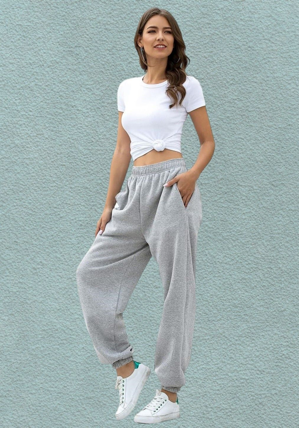 Image of Q-Rious Relaxed Women Grey Trousers