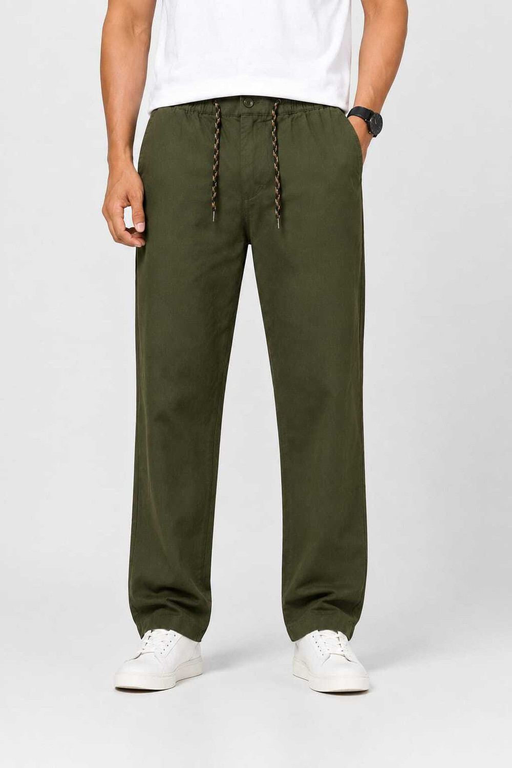 Image of ZULX Solid Men Olive Track Pants