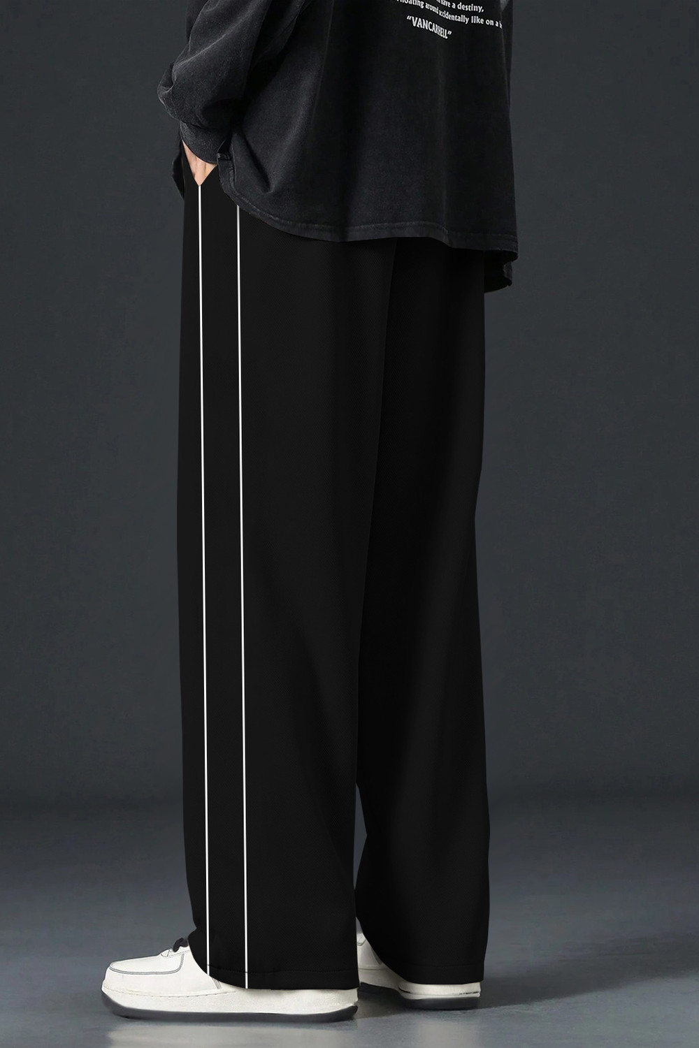 Image of KAJARU Solid Men Black Track Pants