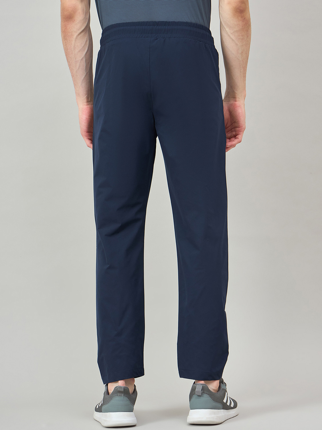 Image of DUKE Solid Men Blue Track Pants