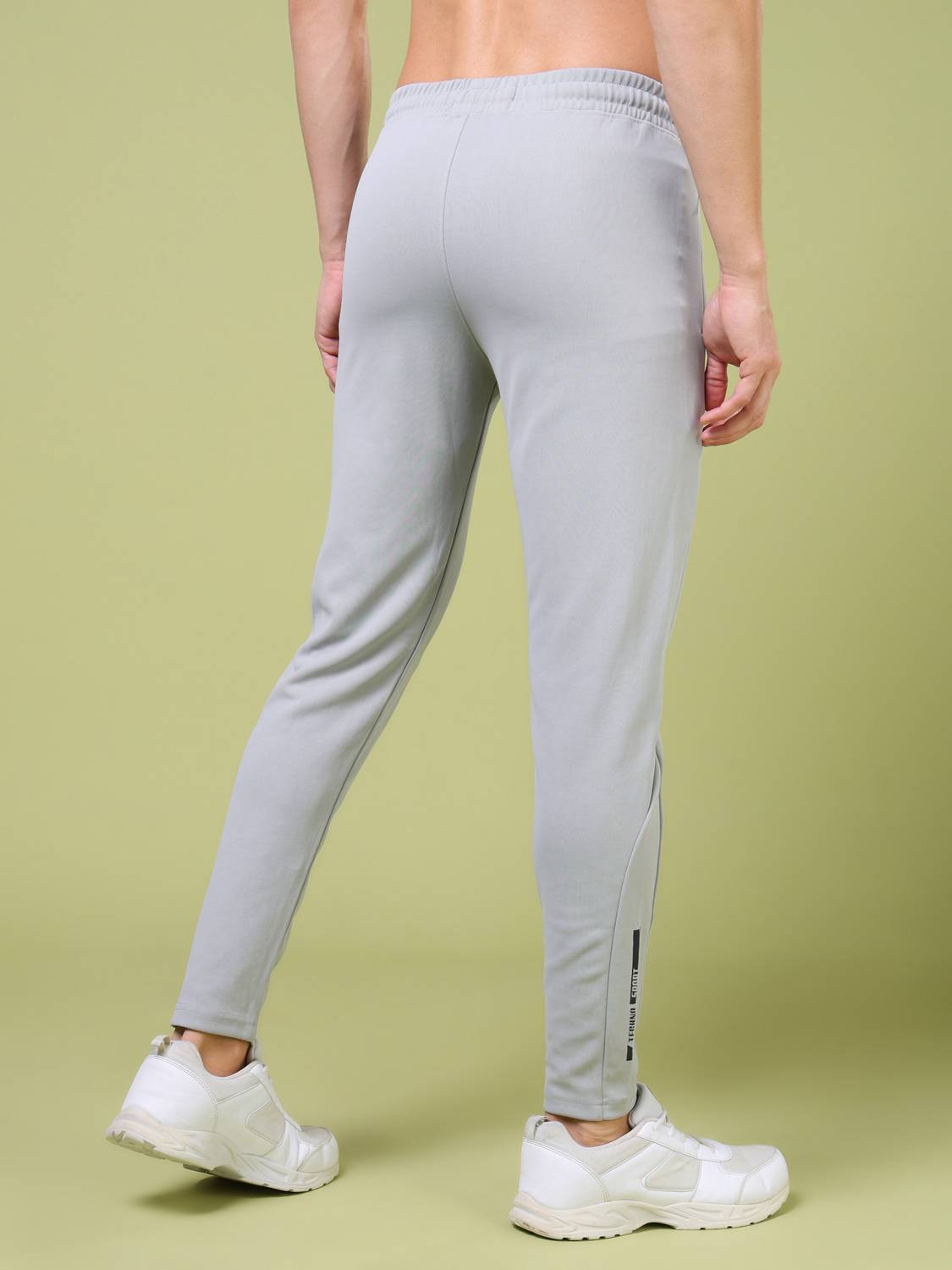 TECHNOSPORT Solid Men Grey Track Pants - Image 2