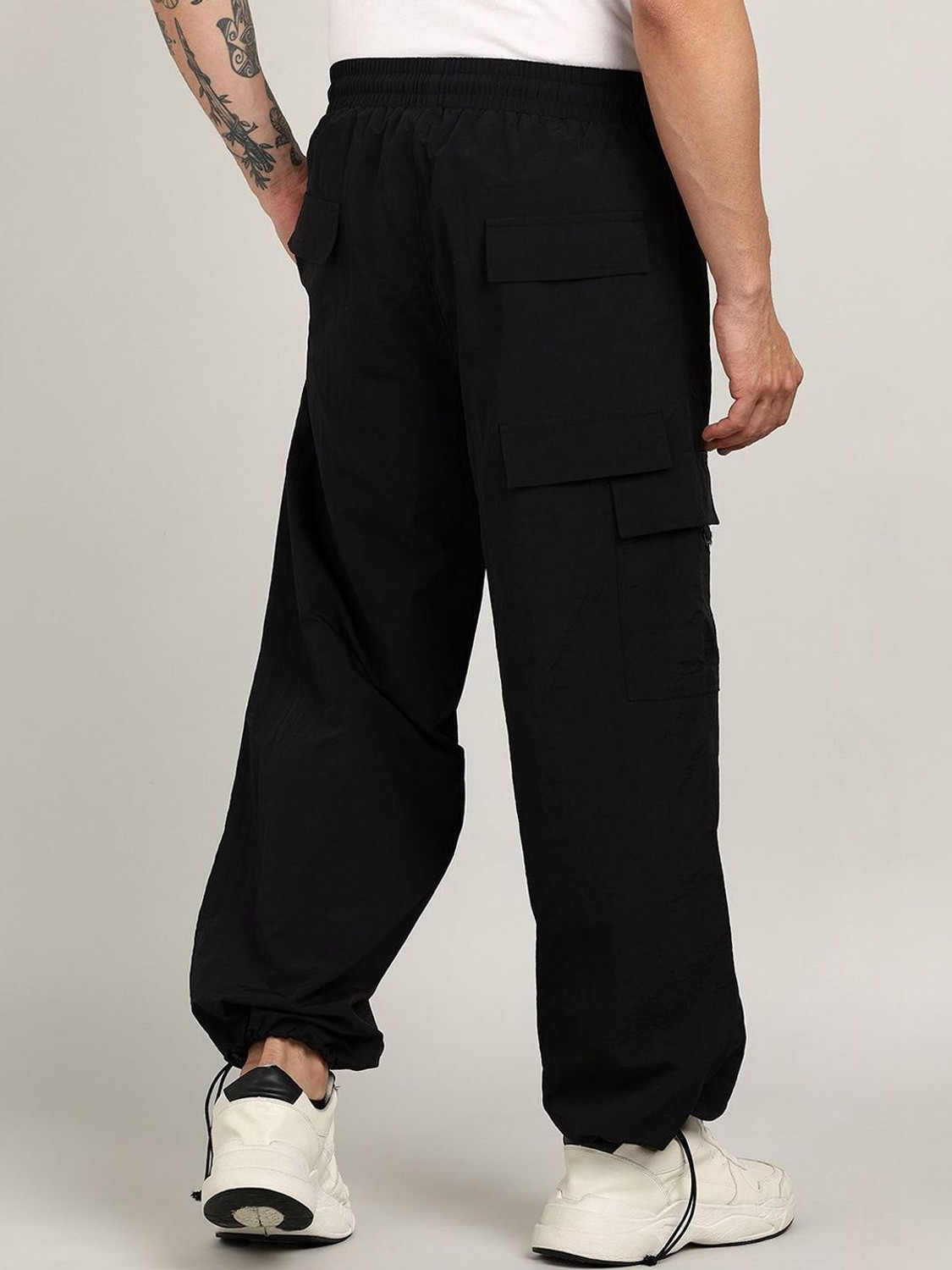 Image of HRX by Hrithik Roshan Solid Men Black Track Pants