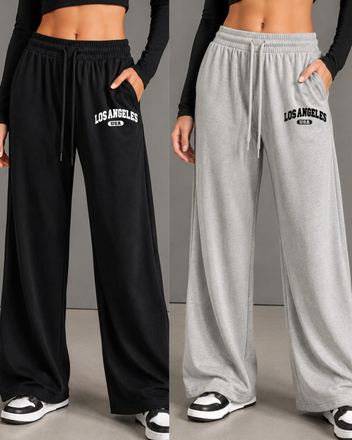 Rock Huns Printed Men & Women Black Track Pants