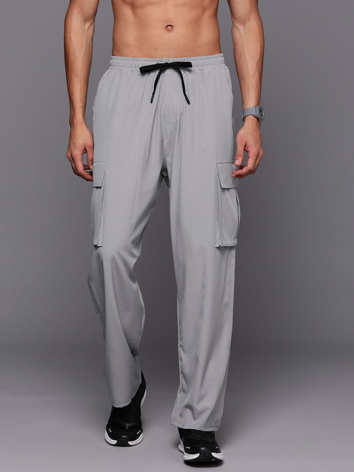 HRX by Hrithik Roshan Solid Men Grey Track Pants
