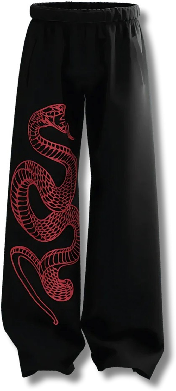 Image of McCARTHY Printed Men Black Track Pants