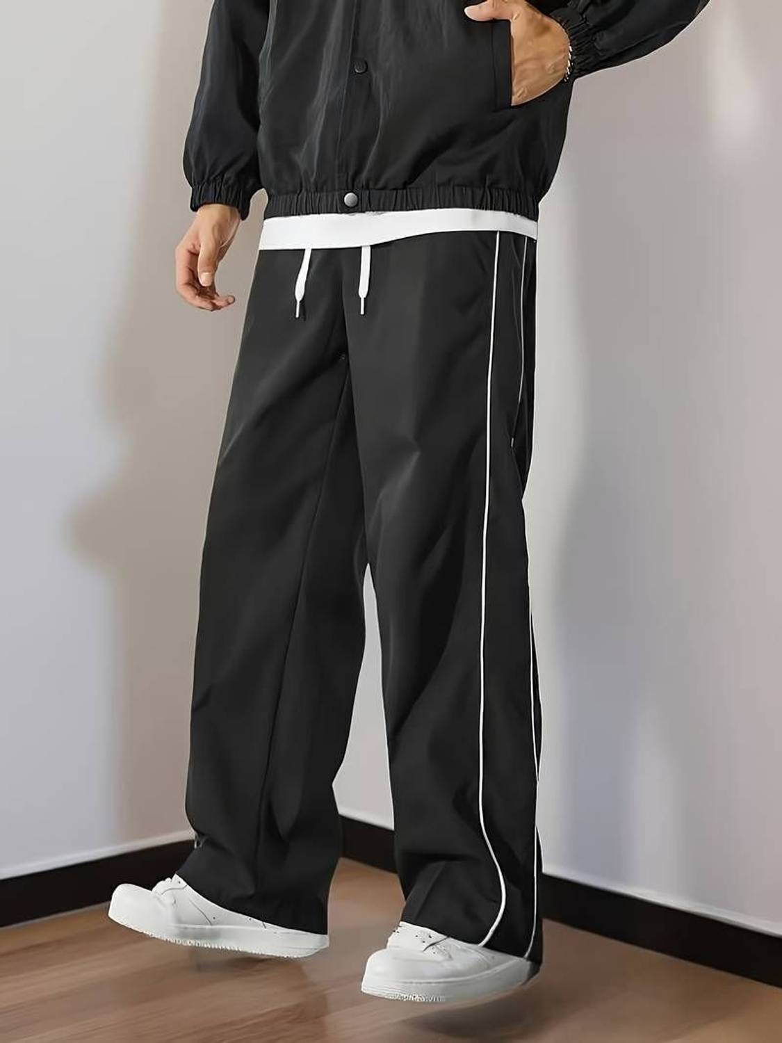 Paralians Men Black Track Pants - Image 3