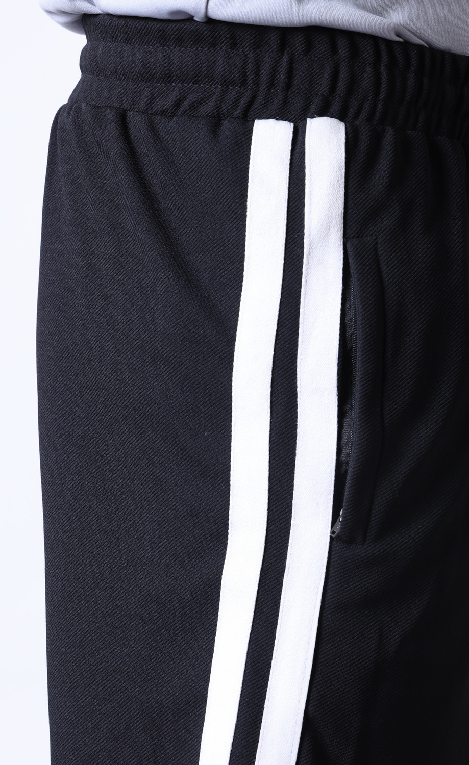 Image of FLYcollection Solid, Striped Men Black Track Pants