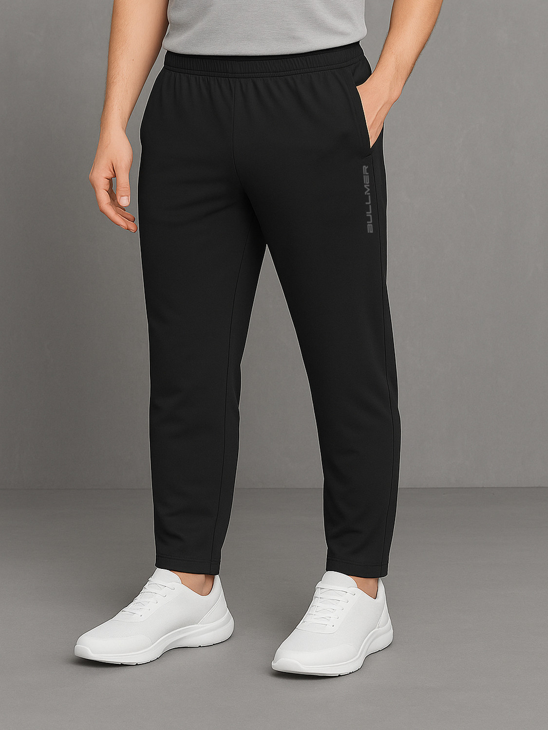 Image of Bullmer Pack of 2 Men Solid Multicolor Track Pants