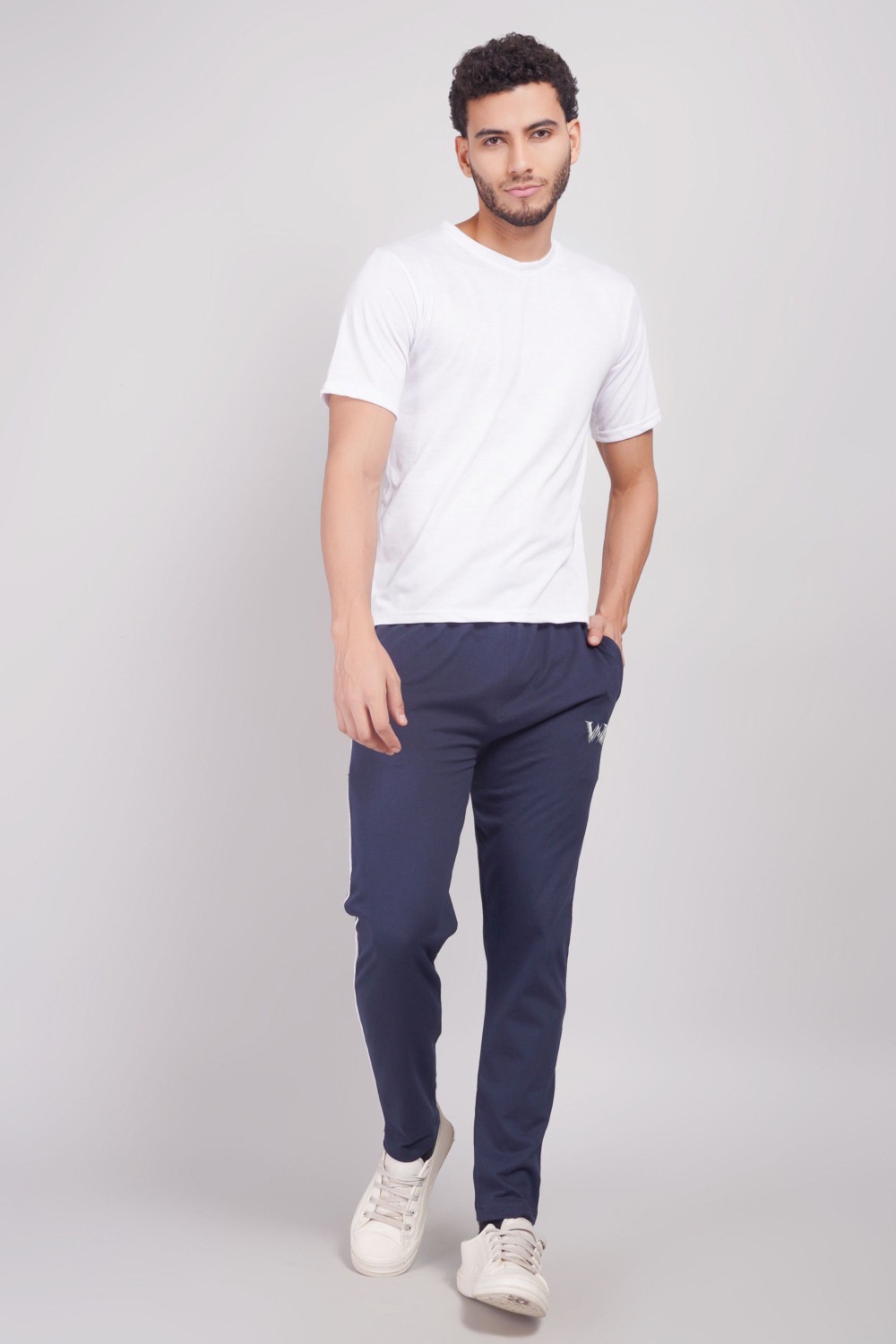 Image of WILD CAMO Solid Men Blue, Grey Track Pants