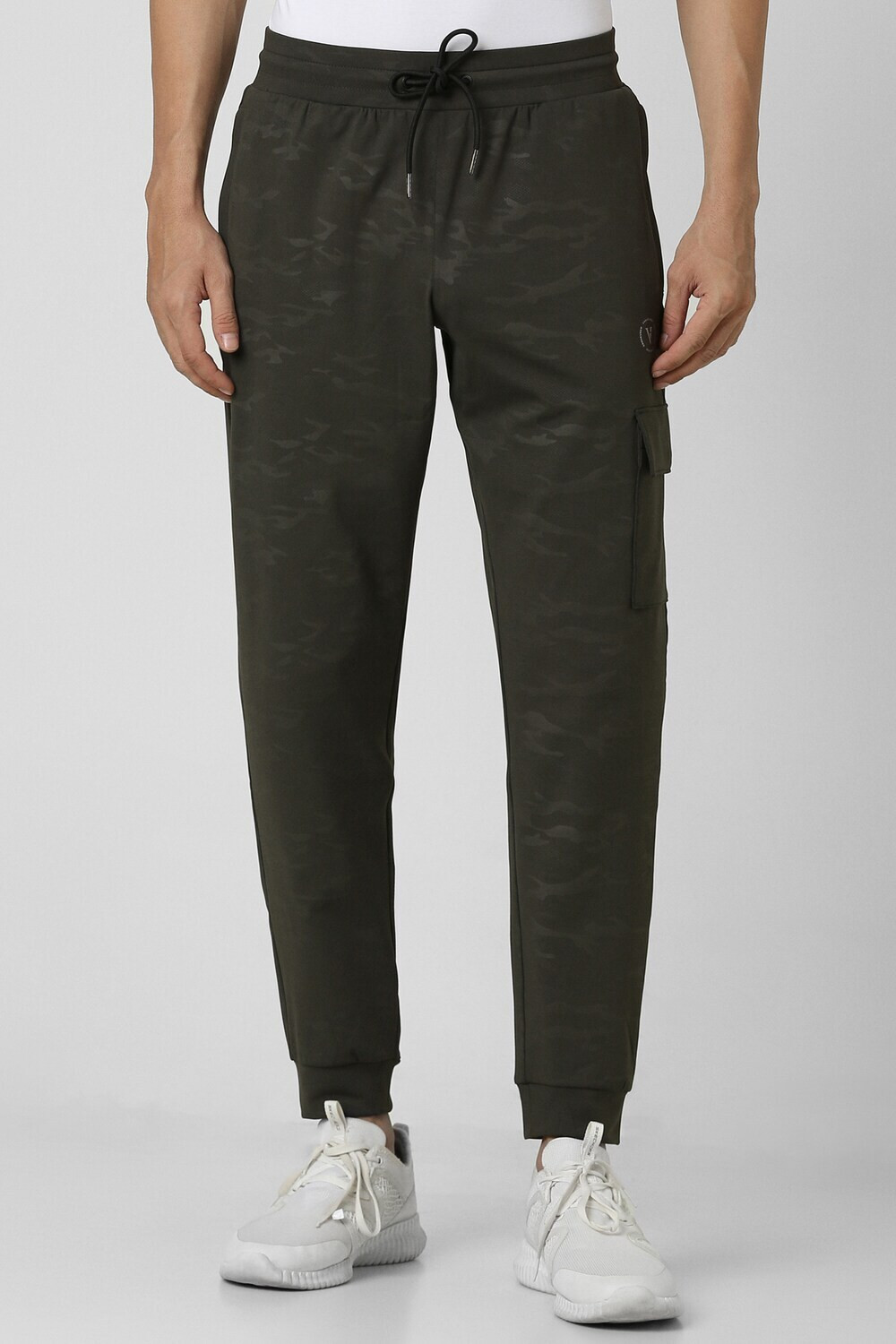 Image of VAN HEUSEN Printed Men Olive Track Pants