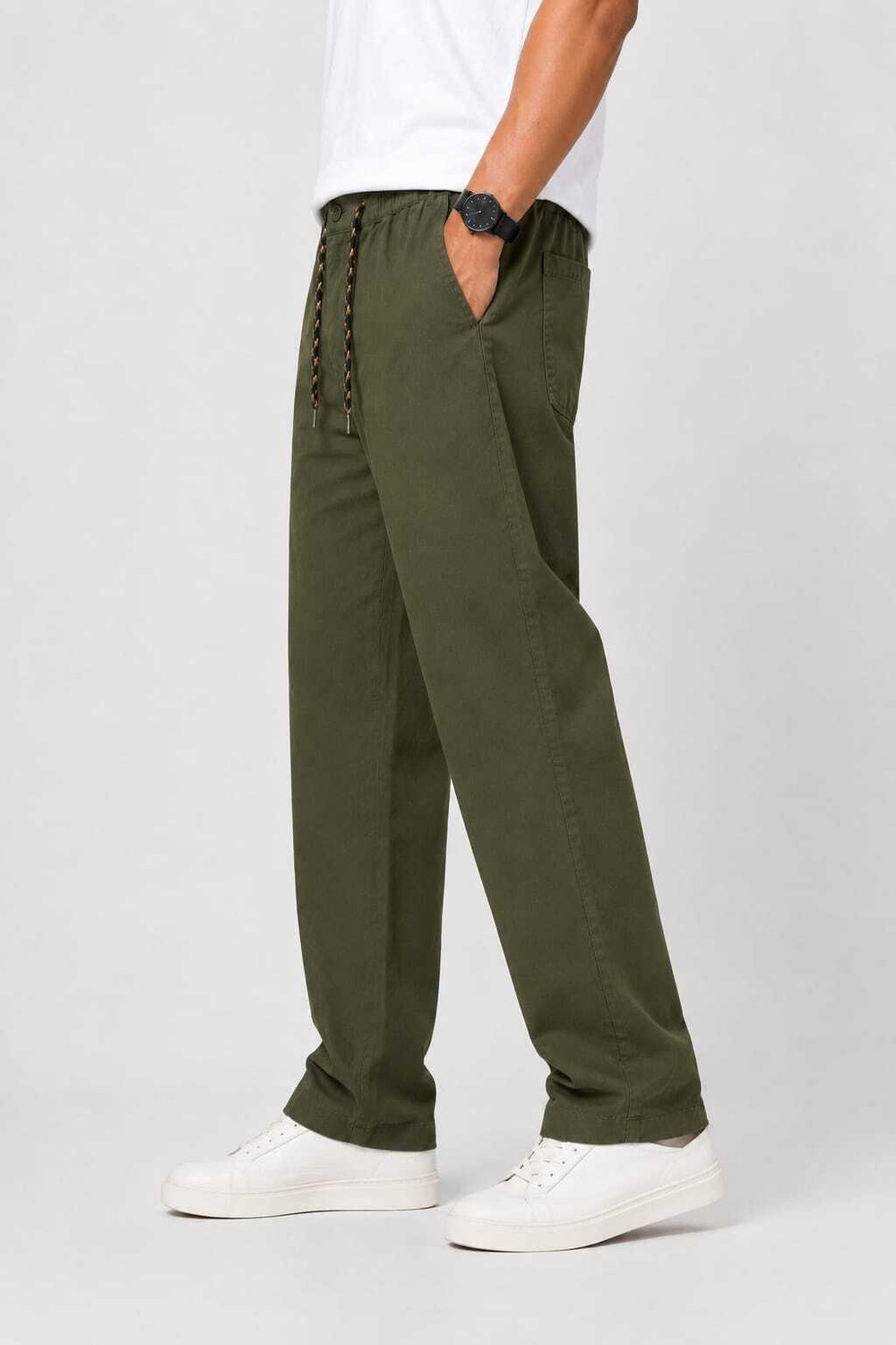 Image of ZULX Solid Men Olive Track Pants