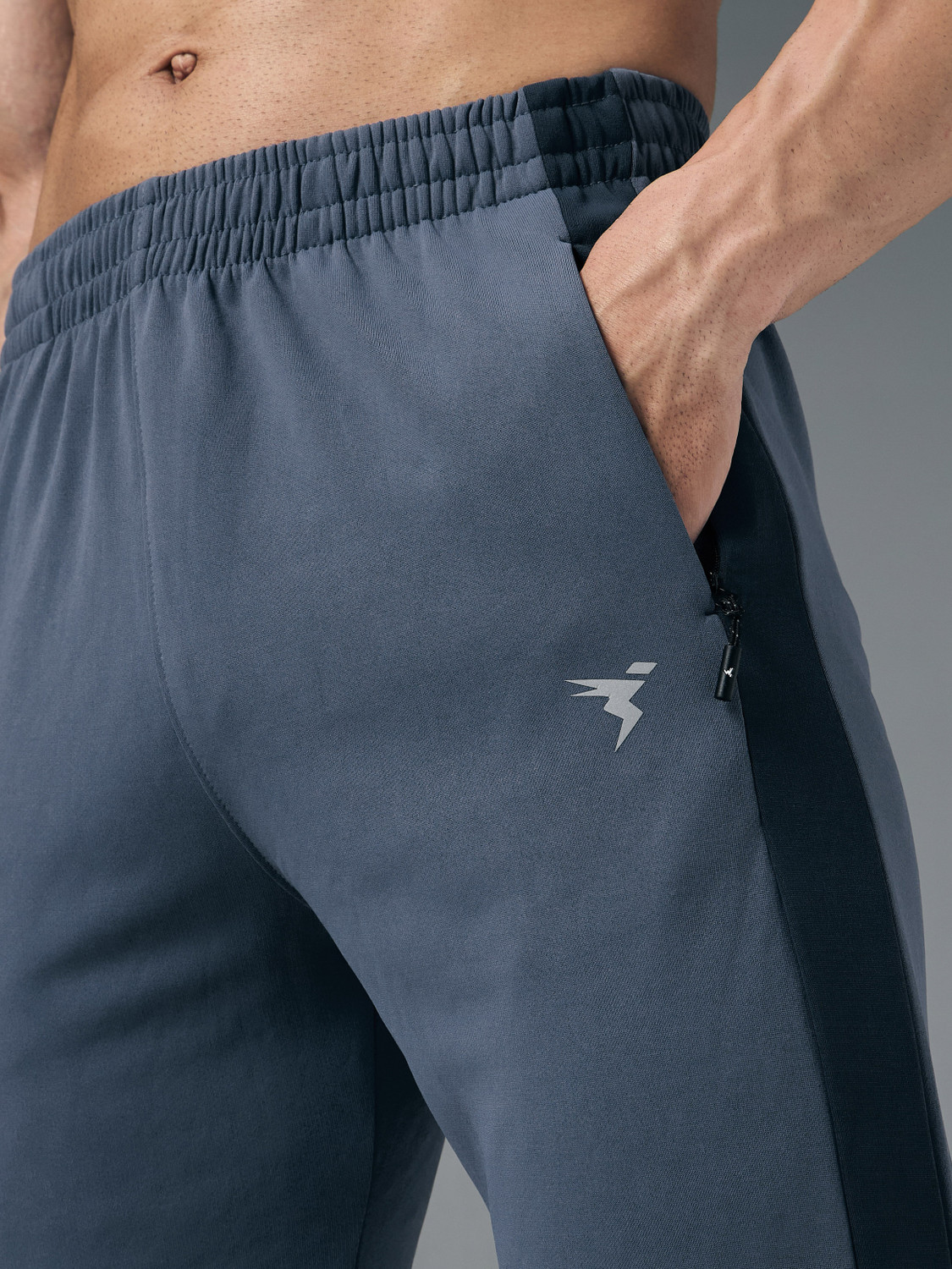 Image of TECHNOSPORT Colorblock Men Light Blue Track Pants