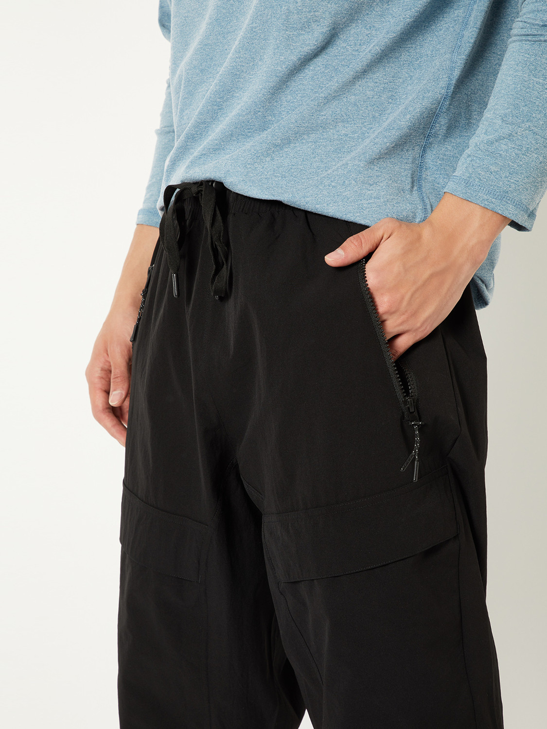 Image of MAX Solid Men Black Track Pants