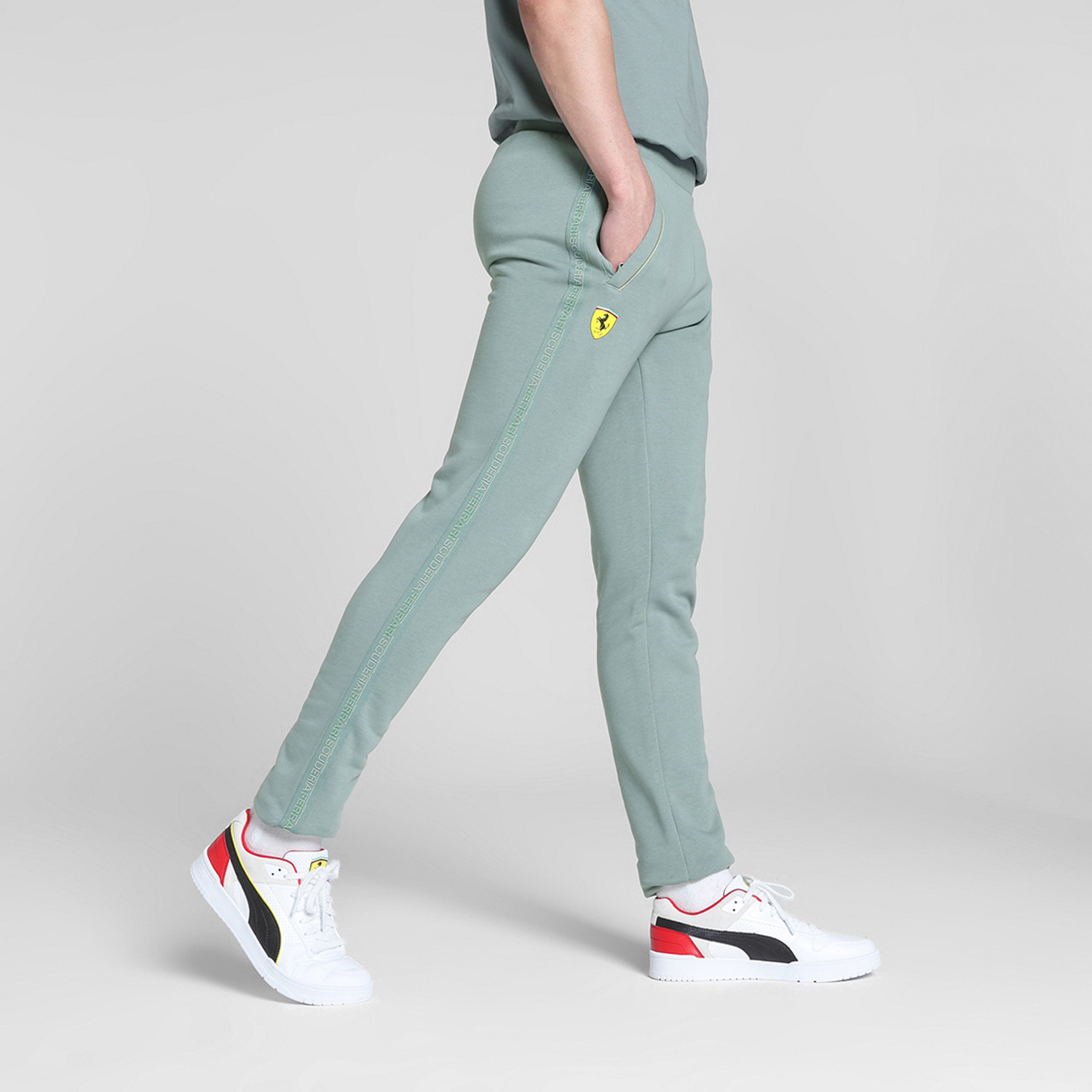 Image of PUMA Solid Men Green Track Pants