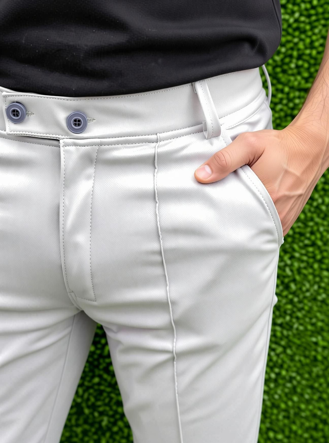 Image of EEetma Solid Men Grey Track Pants