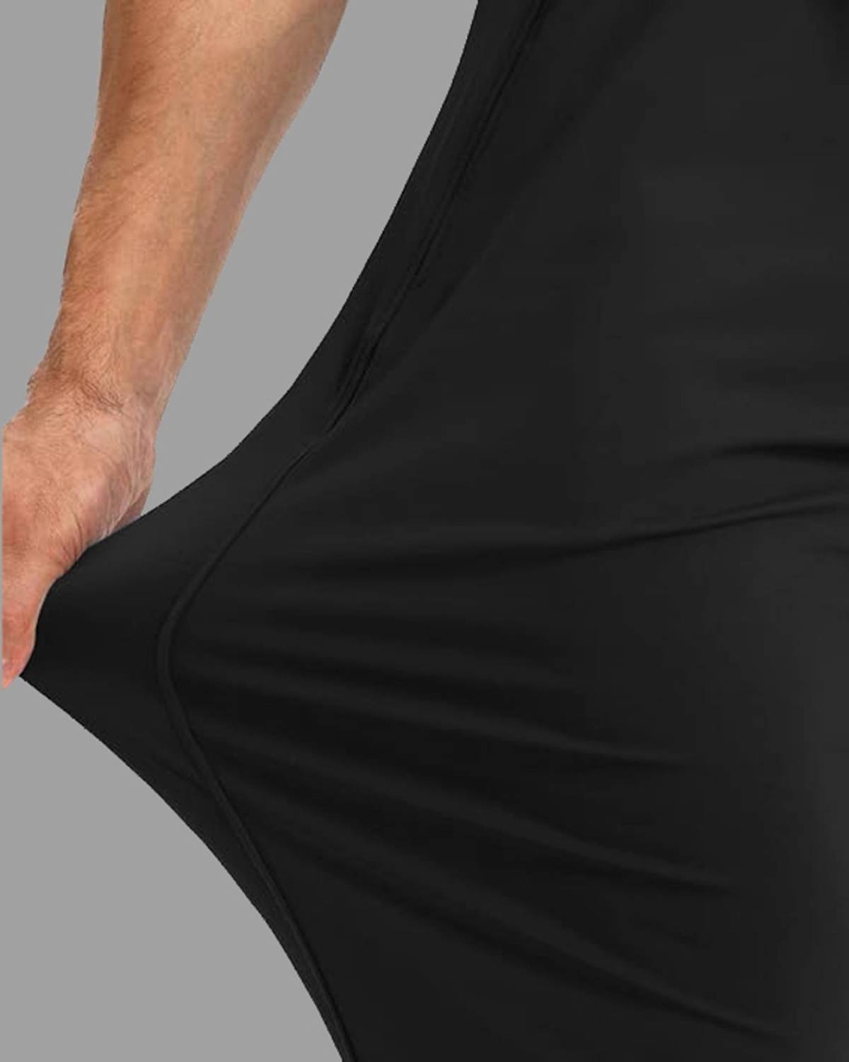 FLYZEN Pack of 3 Men's Solid Track Pants (Black, Grey, Blue) - Image 5