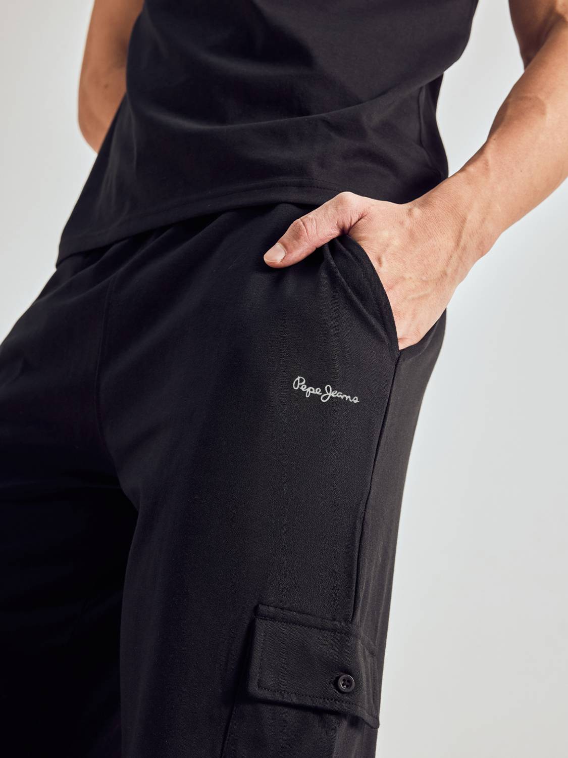 Pepe Jeans Black Track Pants - Image 4